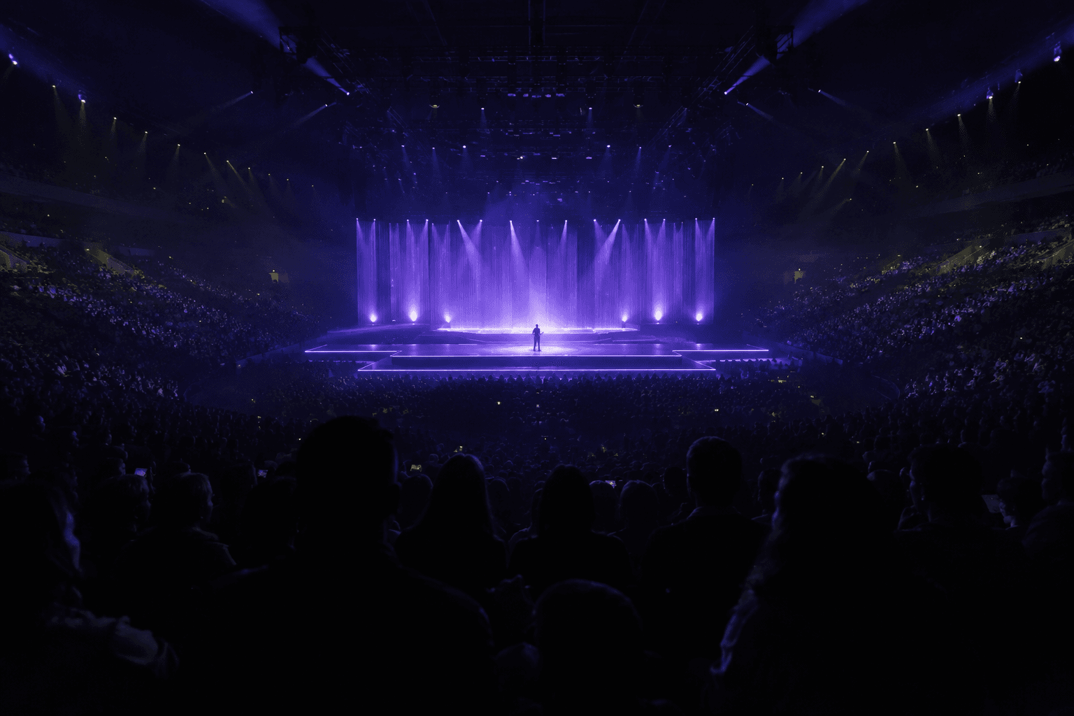 Vue depuis la zone Bloc N de l'Accor Arena